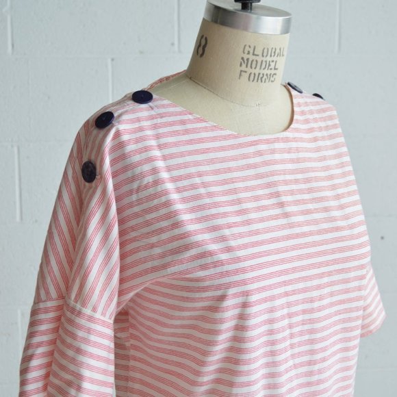 vintage red & white striped maxi dress - Picture 7 of 8